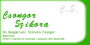 csongor szikora business card